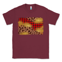 Burgundy christmas leopard glitter background Classic Tee - AdoDesignShop