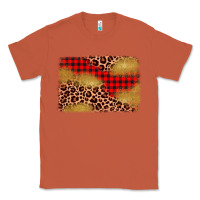 Copper christmas leopard glitter background Classic Tee - AdoDesignShop