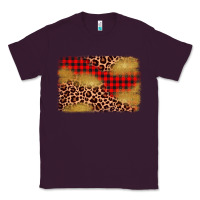 Plum christmas leopard glitter background Classic Tee - AdoDesignShop