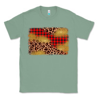 Sage christmas leopard glitter background Classic Tee - AdoDesignShop