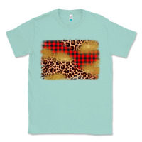 Seafoam christmas leopard glitter background Classic Tee - AdoDesignShop