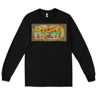 Black western believe leopard aztek license plate template Long Sleeve Tee - BarkalooDesign