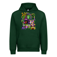 Forest Green mardi gras gnomies truck Urban Hoodie - CowGirlArtShop