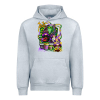 Heather Grey mardi gras gnomies truck Urban Hoodie - CowGirlArtShop