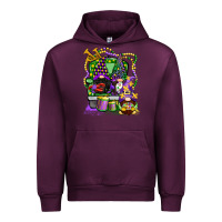 Mauve Wine mardi gras gnomies truck Urban Hoodie - CowGirlArtShop