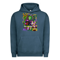 Pigment Midnight Navy mardi gras gnomies truck Urban Hoodie - CowGirlArtShop