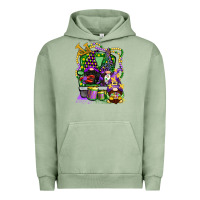 Pigment Oil Green mardi gras gnomies truck Urban Hoodie - CowGirlArtShop