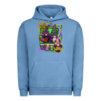 Pigment Pebble Blue mardi gras gnomies truck Urban Hoodie - CowGirlArtShop