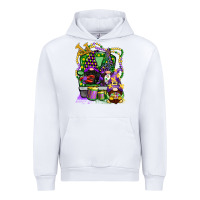White mardi gras gnomies truck Urban Hoodie - CowGirlArtShop