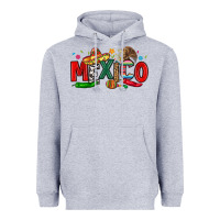 Heather Grey colorful mexico collage Heavyweight Hoodie - LillyAllenDesigns