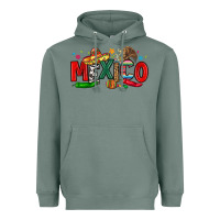 Sage colorful mexico collage Heavyweight Hoodie - LillyAllenDesigns