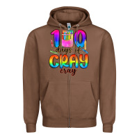 Chestnut 100 days of cray cray Zipper Hoodie - MaliasSmallBusiness