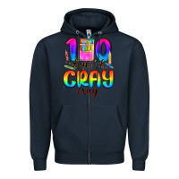 Navy 100 days of cray cray Zipper Hoodie - MaliasSmallBusiness