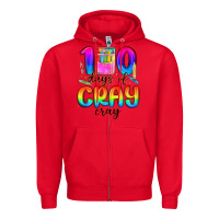 Red 100 days of cray cray Zipper Hoodie - MaliasSmallBusiness