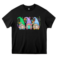 Black floral gnomes Heavy Core Tee - Zillion Design Studio