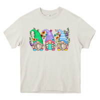 Cream floral gnomes Heavy Core Tee - Zillion Design Studio