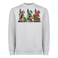 Heather Grey leopard cowhide turquoise cactus bunny's Heavyweight Sweatshirt - JahusDesignShop