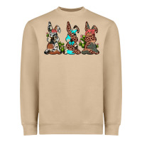 Leopard Cowhide Turquoise Cactus Bunny's Heavyweight Sweatshirt | Teevron