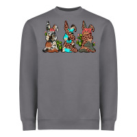 Storm leopard cowhide turquoise cactus bunny's Heavyweight Sweatshirt - JahusDesignShop