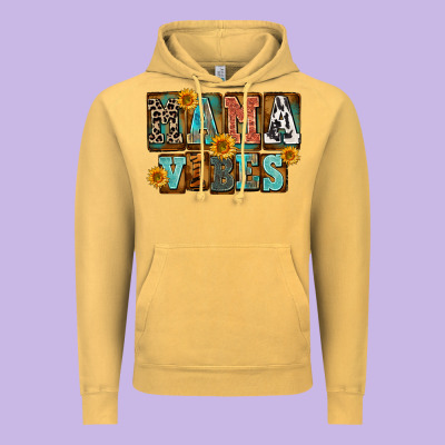 Western Mama Vibes Vintage Hoodie Designed By Fadigitalartstudio