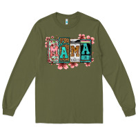 Army Green license letters floral mama Long Sleeve Tee - Jasminsmagicworld