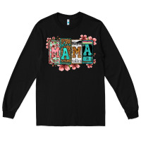 Black license letters floral mama Long Sleeve Tee - Jasminsmagicworld