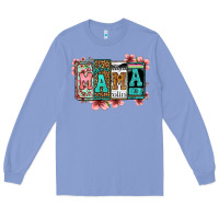 Colony Blue license letters floral mama Long Sleeve Tee - Jasminsmagicworld