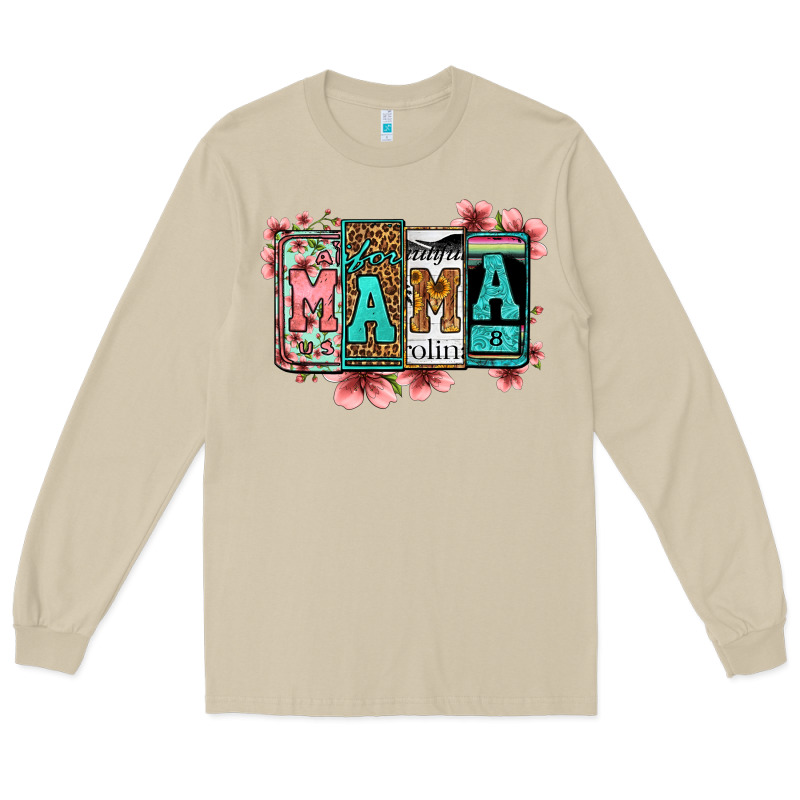 License Letters Floral Mama Long Sleeve Tee by Jasminsmagicworld | Teevron