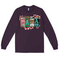 Plum license letters floral mama Long Sleeve Tee - Jasminsmagicworld