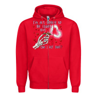 Red not to be blunt but can i hit Zipper Hoodie - MaliasSmallBusiness