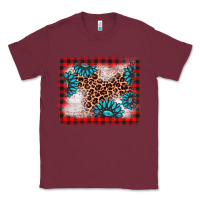 Burgundy Christmas gemstone leopard background Classic Tee - AdoDesignShop