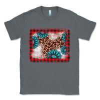 Charcoal Heather Christmas gemstone leopard background Classic Tee - AdoDesignShop