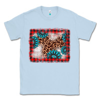 Dusty Blue Christmas gemstone leopard background Classic Tee - AdoDesignShop