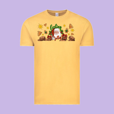 Christmas Feeling Jolly Santa Vintage Tee Designed By Artiststas