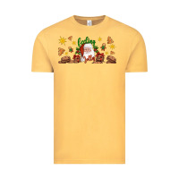 Vintage Mustard Christmas feeling jolly santa Vintage Tee - Artiststas