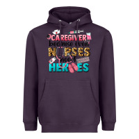 Plum caregiver because nurses need heroes Heavyweight Hoodie - LillyAllenDesigns