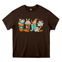 Chocolate Brown rabbit coffee cups Heavy Core Tee - texasbilliewilder