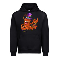 Black mardi gras crawfish Urban Hoodie - CowGirlArtShop