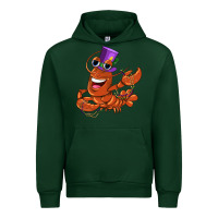 Forest Green mardi gras crawfish Urban Hoodie - CowGirlArtShop