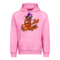 Fuchsia Pink mardi gras crawfish Urban Hoodie - CowGirlArtShop