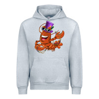 Heather Grey mardi gras crawfish Urban Hoodie - CowGirlArtShop