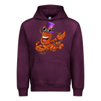 Mauve Wine mardi gras crawfish Urban Hoodie - CowGirlArtShop