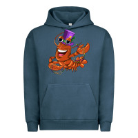 Pigment Midnight Navy mardi gras crawfish Urban Hoodie - CowGirlArtShop
