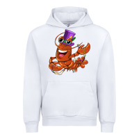 White mardi gras crawfish Urban Hoodie - CowGirlArtShop