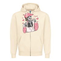 Sandshell skeleton girl valentine's day Zipper Hoodie - MaliasSmallBusiness