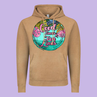 Good Times And Tan Lines Vintage Hoodie Designed By Jahusdesignshop