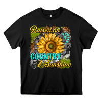 Black raised on country and sunshine Heavy Core Tee - texasbilliewilder