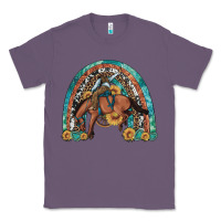 Lavender bucking bronco rodeo rainbow Classic Tee - Artiststas