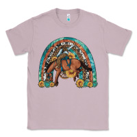 Lilac bucking bronco rodeo rainbow Classic Tee - Artiststas
