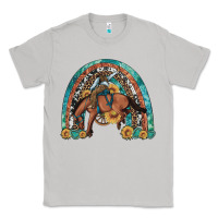 Moon Dust bucking bronco rodeo rainbow Classic Tee - Artiststas